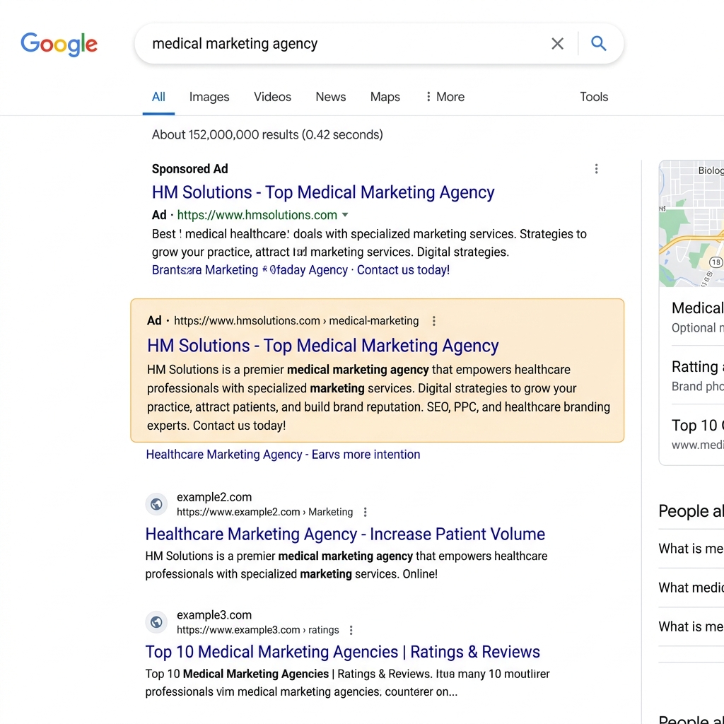 HM Solutions Google Search Ranking Number 1 Mockup